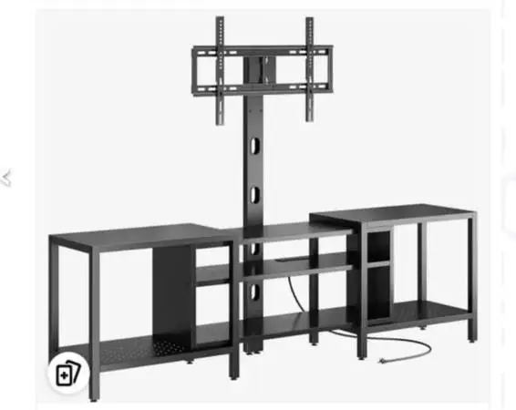 ♦️ Black Metal TV ENTERTAINMENT STAND / ♦️ Mueble de TV de Metal Negro