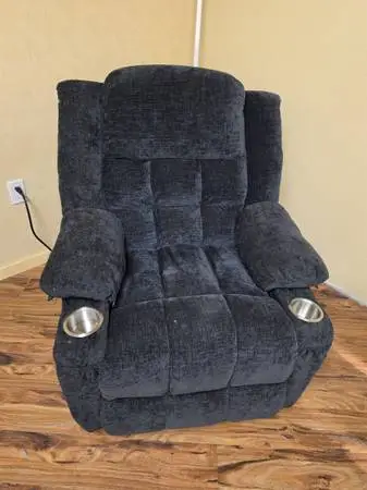 Recliner with massager