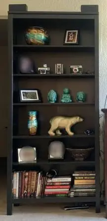 Ikea Bookcase and 2 End Tables