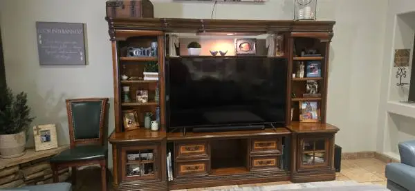 Solid wood quality entertainment center