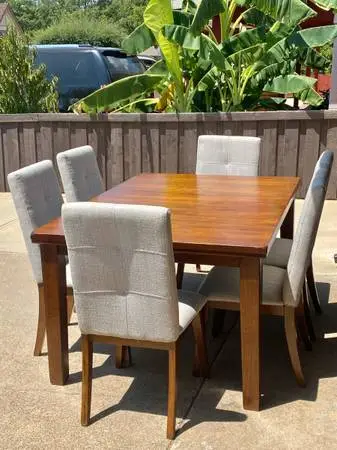 Dining table and chairs