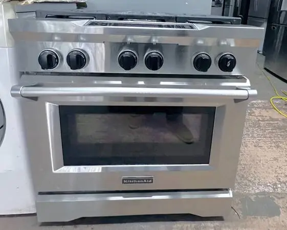 Kitchenaid  Dual Fuel Gas Range 6 Burner Convection Oven Stainless