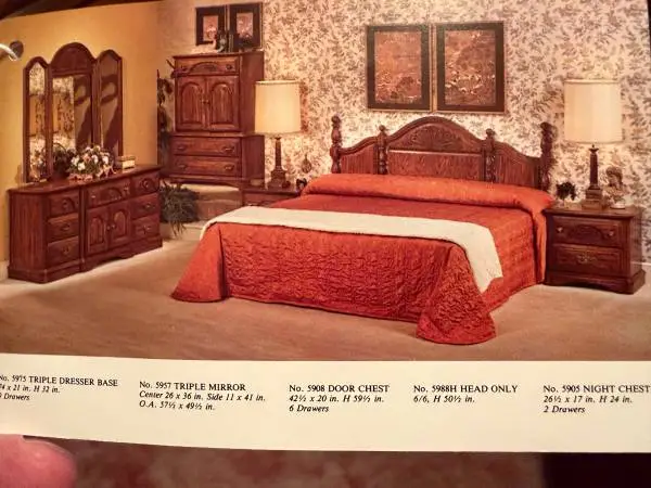 Five Piece Solid Wood Appalachian Oak Bedroom Set