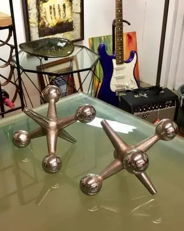 Vintage Mid Century Modern Jacks Bookends