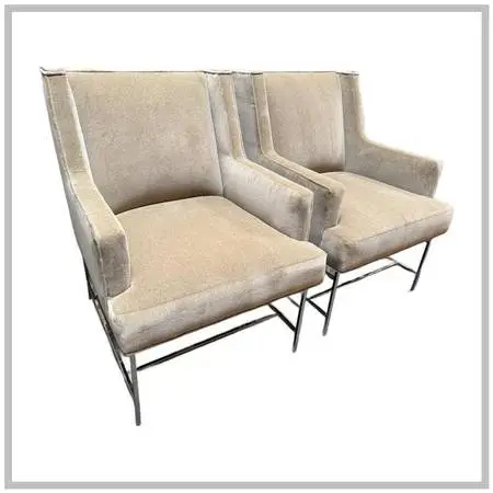 Michael Weiss For Vanguard Furniture Mohair Chairs, Pair. Estimated Pr
