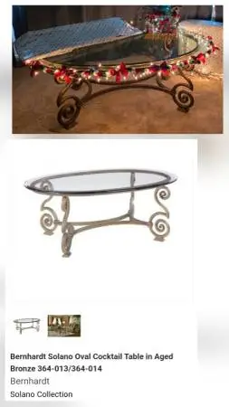 Cast iron glass top the coffee table