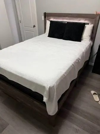 Queen bed and frame