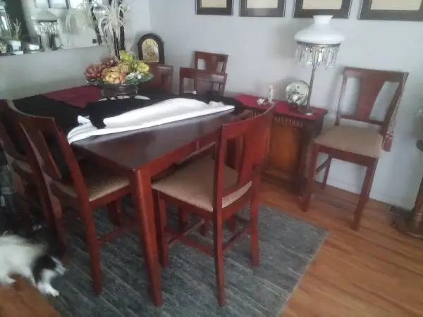 Dining table with 8 chairs