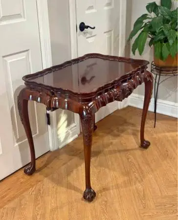 Vintage Sutton Collection Mahogany Chippendale Tea Table