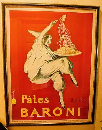 Original Pates Baroni, 1921 by Leonetto Cappiello lithograph.