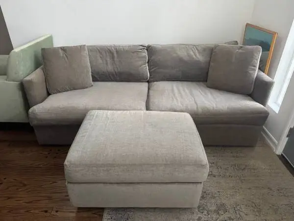 SOFA WITH MATCHING OTTOMAN