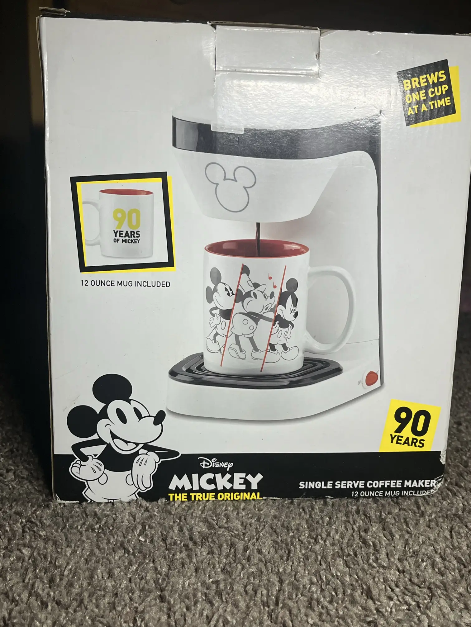 Disney Mickey Mouse 90th Anniversary Single Serve Coffee Maker Set