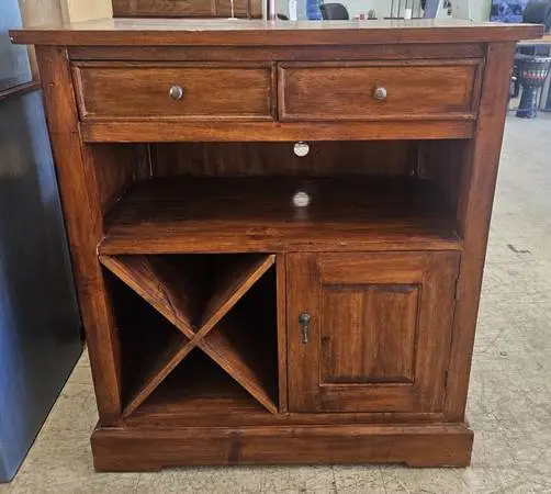 Rustic Farmhouse Wine Bar Cabinet - FREE DELIVERY