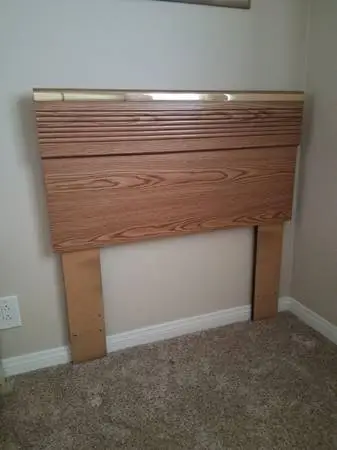 Headboard Twin Bed Oak Look Vintage 80s