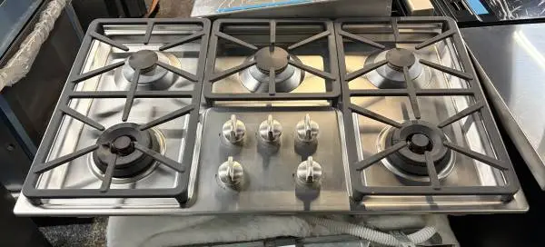 Stainless steel Gas Stovetop Hexa Grate Design