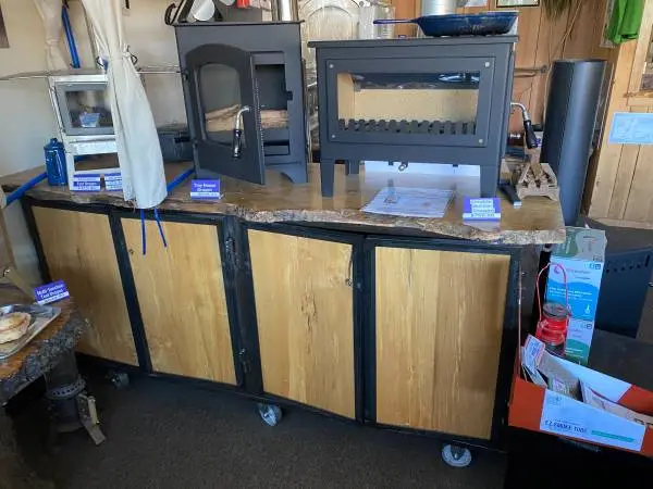 Live Edge Locking Display Cabinet