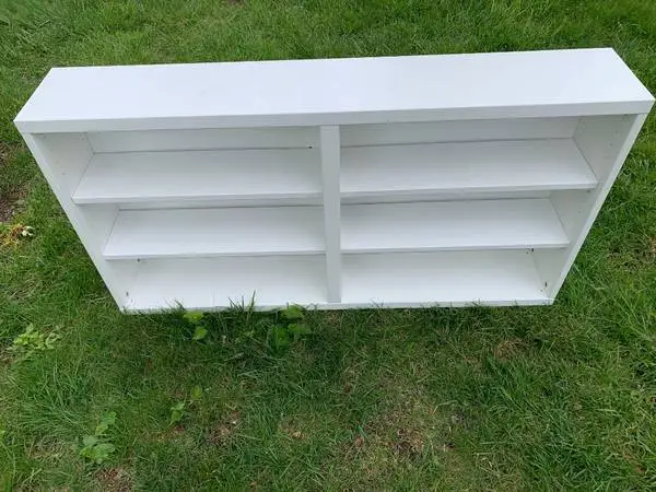 WHITE NARROW BOOK SHELF