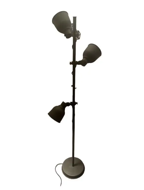 IKEA HEKTAR Floor Lamp with 3-spotlights, dark grey