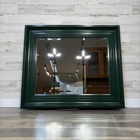 Dark Green Beveled Mirror