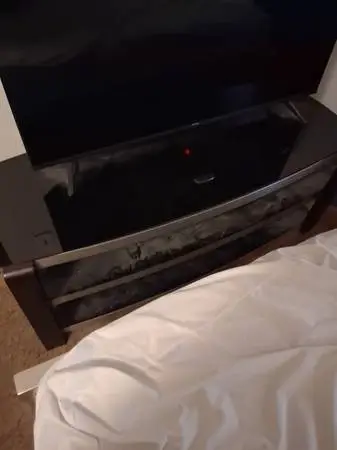 3 shelf glass entertainment center
