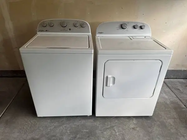 Whirlpool washer & electric dryer for sale.
