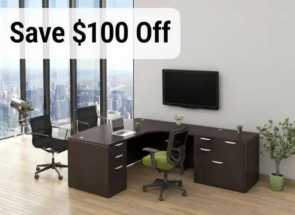 $100 Off Desk & File Cabinet Combo - Office Desks & File Cabinets Sale