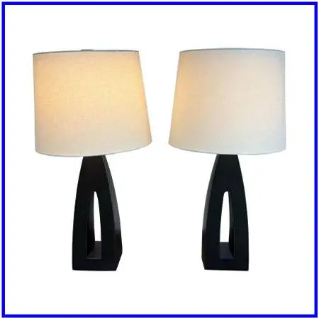 Crate & Barrel Sylvan Table Lamps, Pair