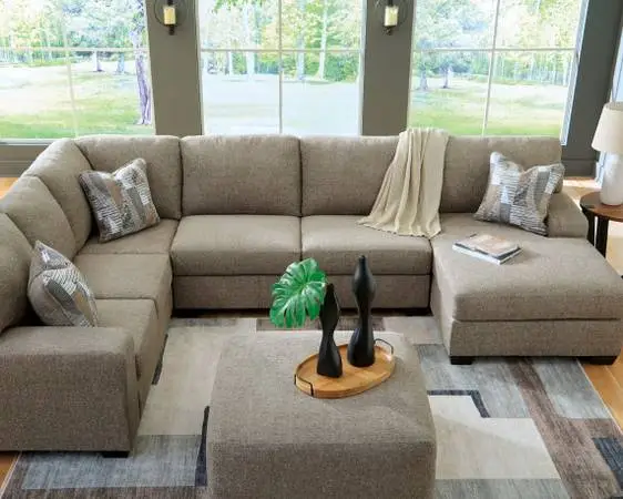 New sectional with 2 color options and sleeper option
