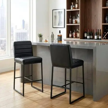 2 , Rivet Decatur Modern Kitchen Bar Stools, 41H