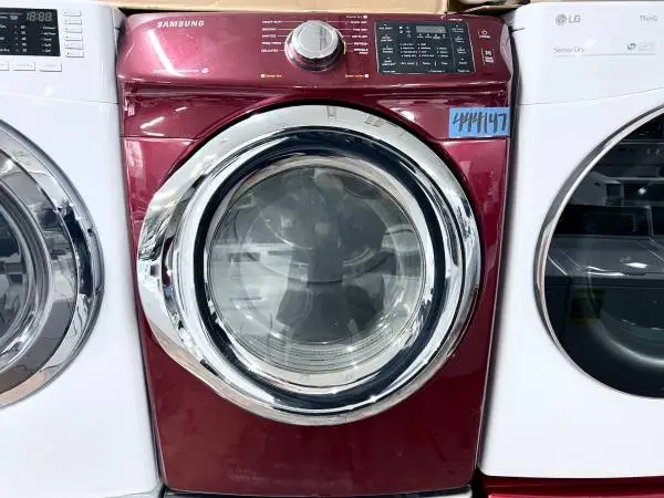 Samsung  DV42H5200GF  7.4 cu. ft. Front Load Gas Dryer Steam, Burgundy