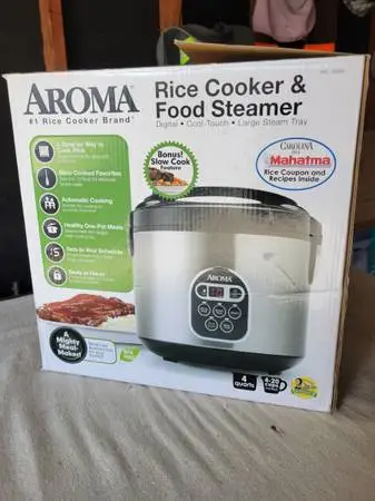 Aroma Digital Rice Cooker New, 20 Cup Cooked, Food Steamer, ARC-150SB