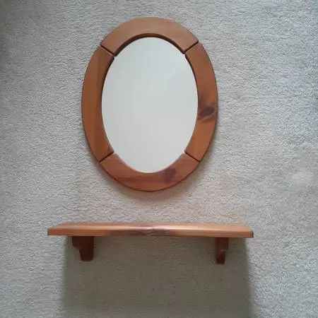 Wall Mirror and Shelf Set