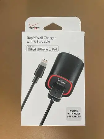 Verizon Rapid Wall Charger w/ 6 ft cable (Lightning connector) NIB