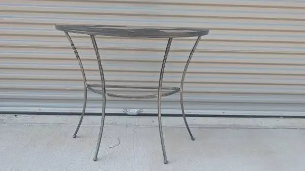 Pier One Wrought Iron Demilune Table