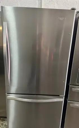 Stainless steel bottom freezer 33 widerefrigerator