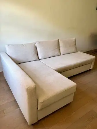 Sofa - Sleeper+Storage- Beige Like new