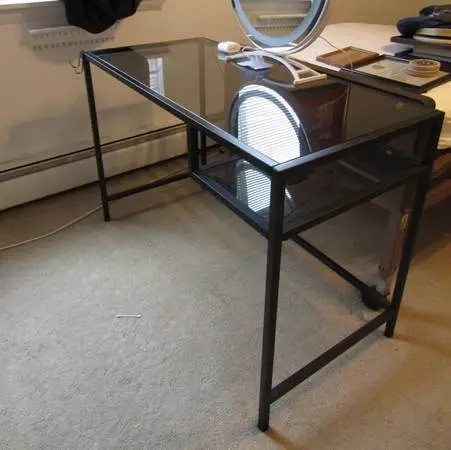 Metal & Glass Table/ Desk