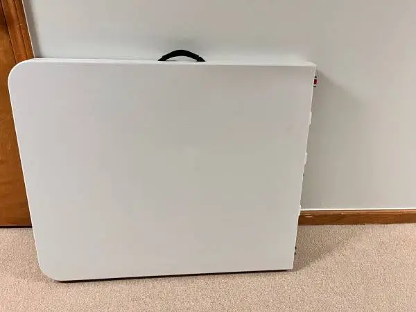 Shelves and 6 feet heavy duty folding tables