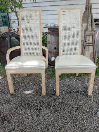 Pair of American of Martinsville Tall back Dining Chairs Vintage MCM