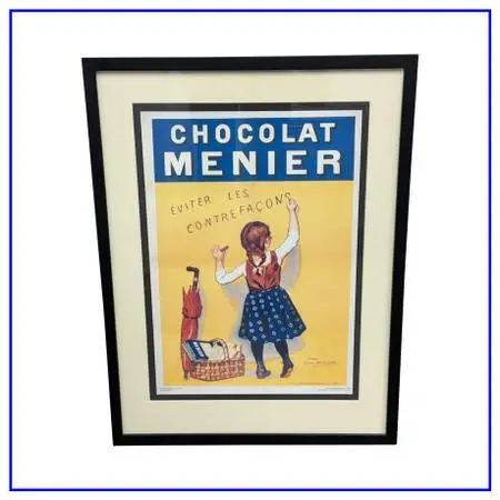 Framed Chocolat Menier Advertising Print