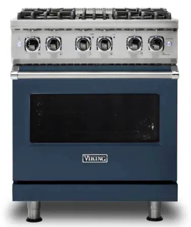 *Open Box* Viking 30” Dual Fuel Range – Slate Blue – Natural Gas