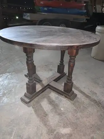 Unique Rustic Table In Great Cosmetic Condition - Very Sturdy. This It