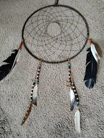 Two homemade dreamcatchers