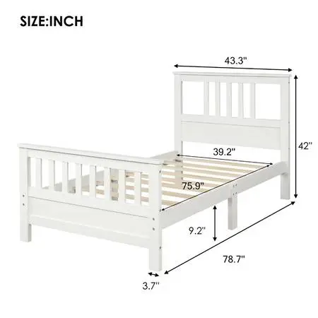 Set of twin beds - white