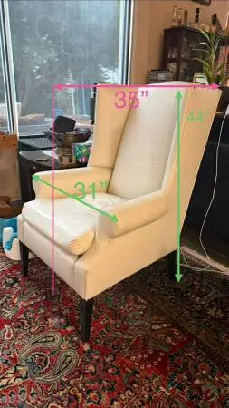 Perfect leather Arm chair-delivered!