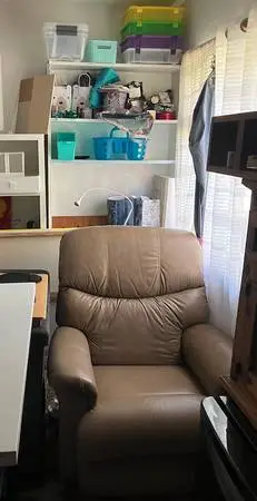 Very Nice Comfy Easily Adjustable Beige Recliner Armchair Rocker SALE