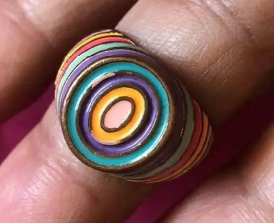 Old Antique Sz 6 Ring Size 6 Vintage Jewelry Colorful Rainbow