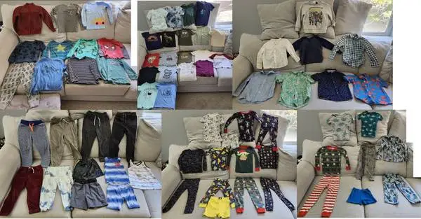 Over 70 Pieces of 4T Boys Clothes : Shirts, Pants, Shorts, PJs & More
