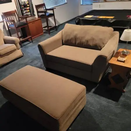 Great Dorm or First Apartment Couch with Ottoman