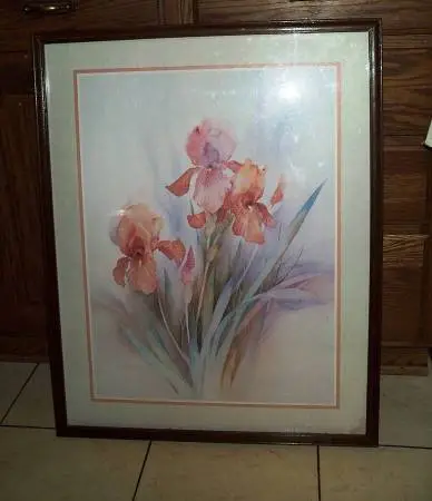 FLORAL PICTURE Print Framed Wall Hanging Painting Print Art with Frame